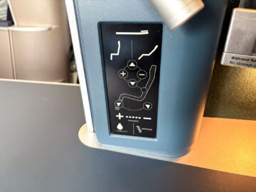 Lufthansa Aribus A350 Ex Pal Business Class Sitzeinstellungen