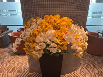Singapore Airlines Silverkris Lounge Bangkok Blumen