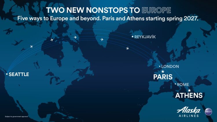 Alaska Airlines Europa Strecken August 2026