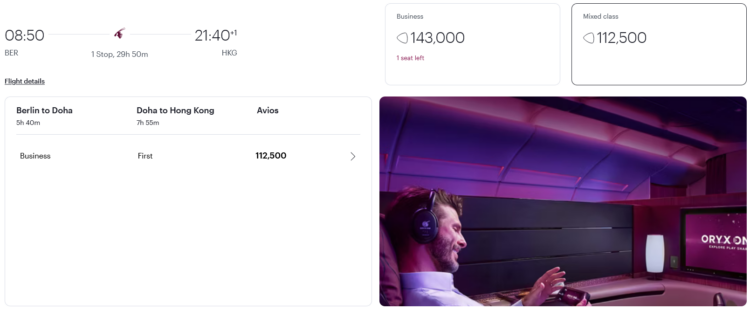 Privilege Club Praemienflug Qatar Airways Business First Berlin Doha Hongkong