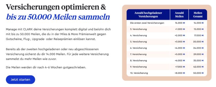 Clark Miles And More Meilengutschrift Januar 2026
