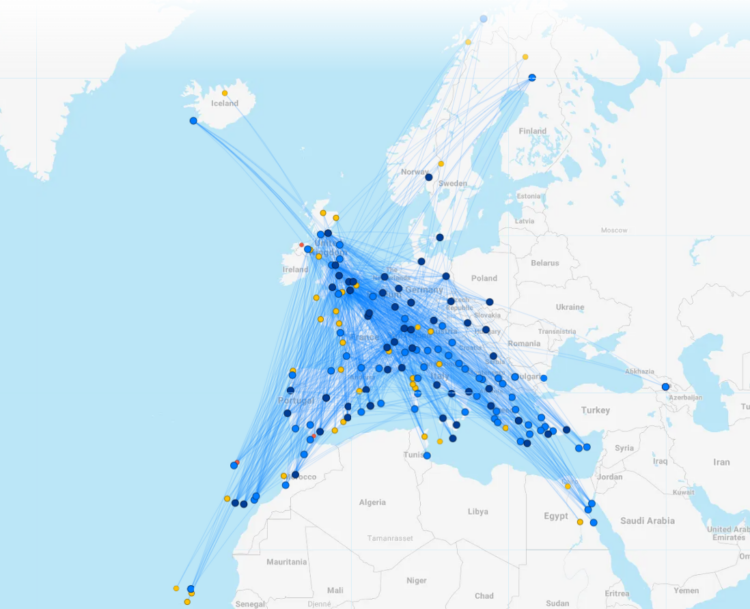 Easyjet Streckennetz Flightconnections Juni 2026