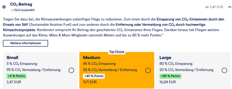 Miles And More Co2 Ausgleichspaket Frankfurt Stuttgart Lufthansa Business Class