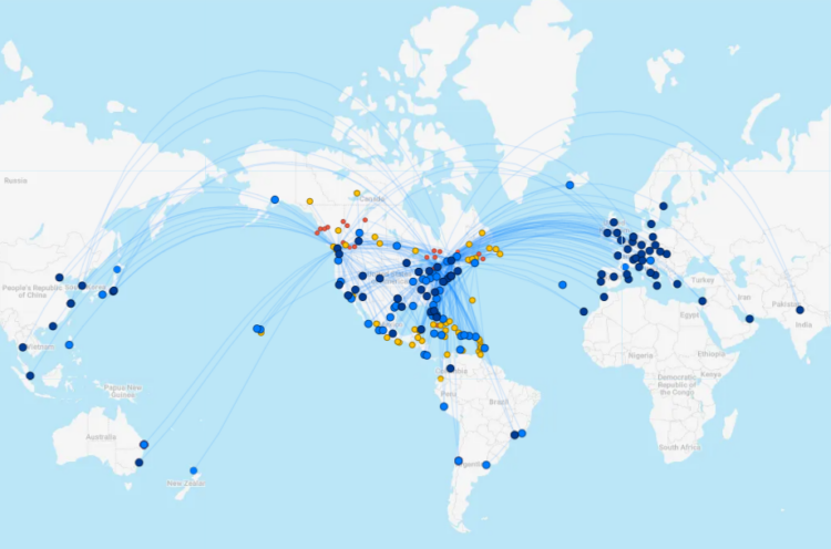 Air Canada Streckennetz Flightconnections Juni 2026