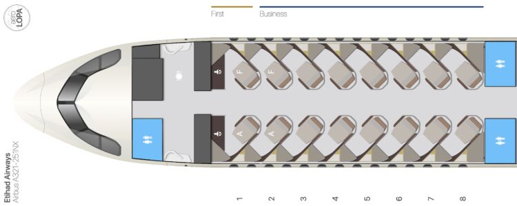 Etihad Airways Airbus A321lr Seatmap Aerolopa Copyright