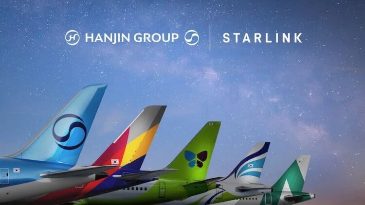 Korean Air Partner Starlink Internet Copyright