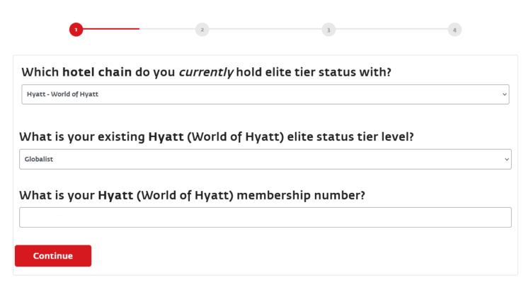Royal Club Status Match Hotelstatus Eingeben