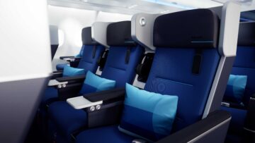 Discover Airlines Ocean Blue Premium Economy Class 4