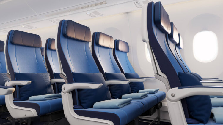 Edelweiss Airbus A350 900 Economy Class Sitz Copyright