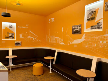 Lufthansa Business Lounge Stuttgart Kunstdeco Mural