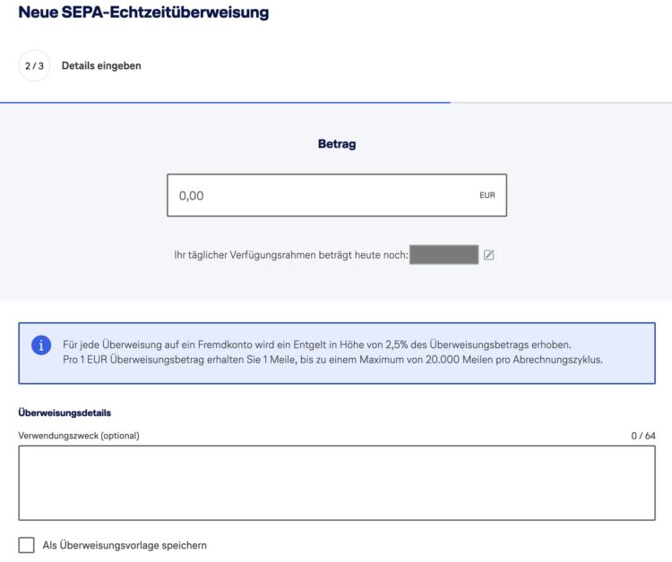 Miles And More Kreditkarte Ueberweisungsservice Neue Sepa Ueberweisung Betrag