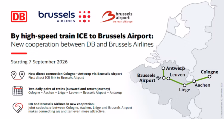 Brussels Airlines Express Rail Deutsche Bahn Streckennetz