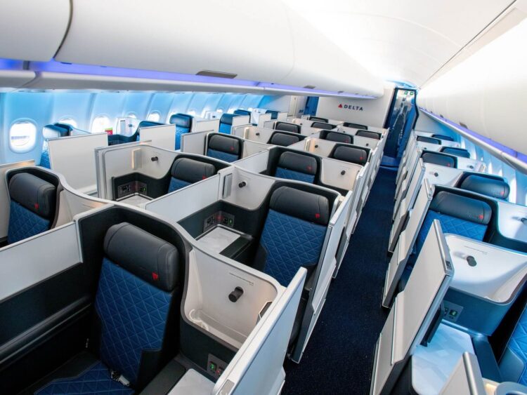 Delta Air Lines Airbus A330 900neo Business Class Kabine Coypright