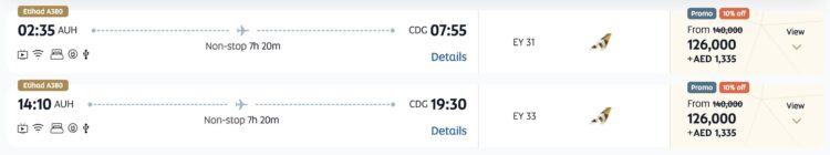 Etihad Guest Member Only Deal Etihad First Class Abu Dhabi Paris August 2026