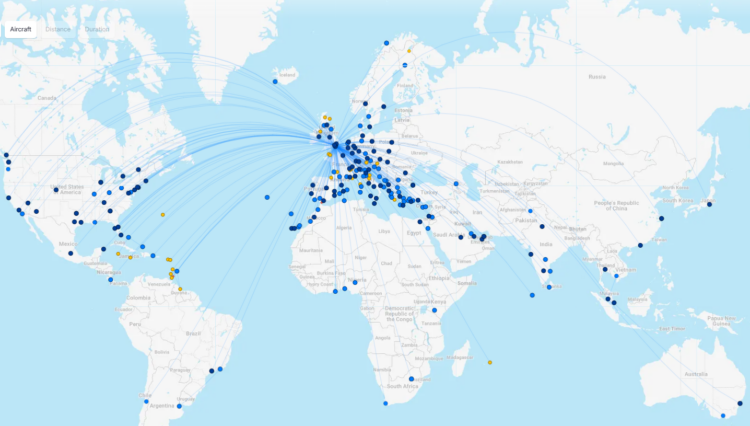 British Airways Streckennetz Flightconnections August 2026