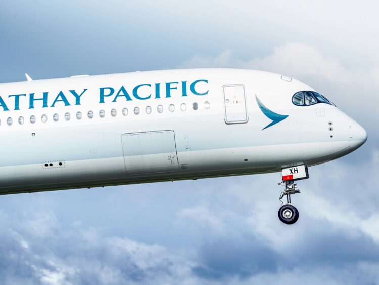 Cathay Pacific Airbus A350 Flugzeug Unsplash