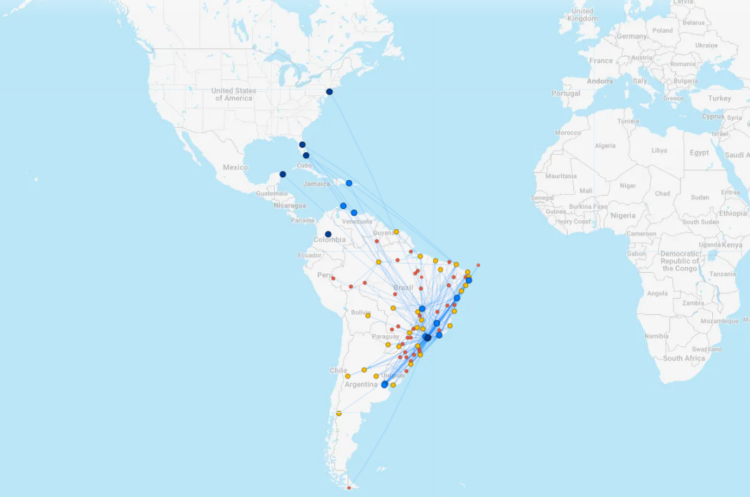 Gol Linhas Aereas Streckennetz Maerz 2026 Flightconnections