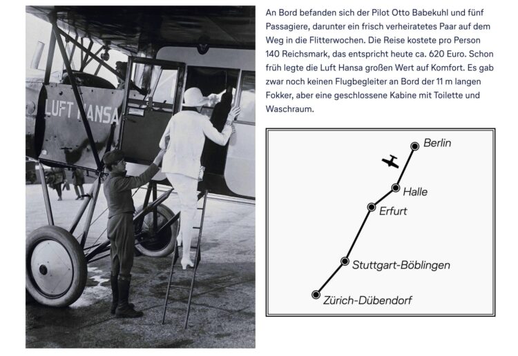 Lufthansa Jubilaeum Sonderflug Berlin Zuerich Route Copyright