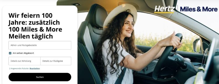 Miles And More Hertz Mietwagen Promo Juli 2026