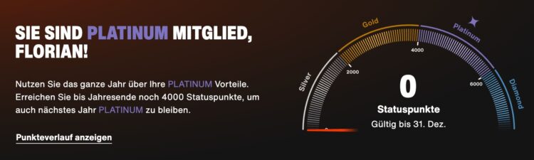 Sixt One Status Uebersicht Profil Platinum Status