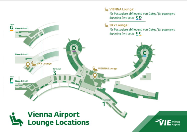 Wien Flughafen Lounges Lageplan 2026 Copyright