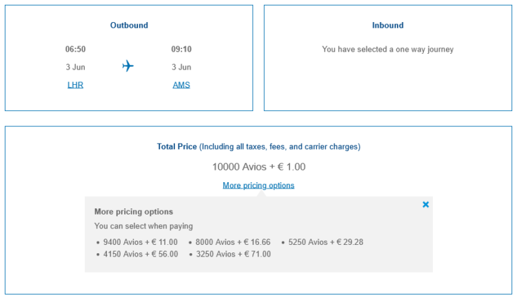 British Airways Club Praemienflug British Airways Economy Class London Amsterdam