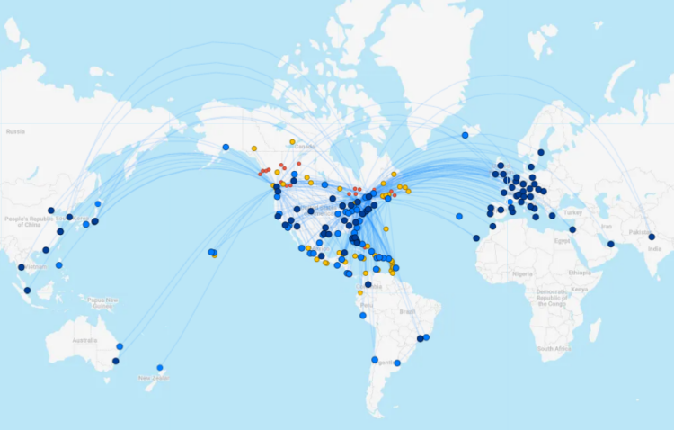 Air Canada Streckennetz FlightConnections September 2026