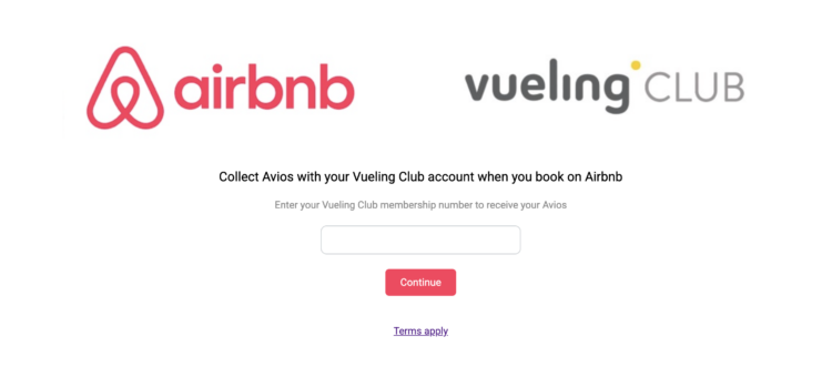 Avios Vueling Club Airbnb Partnerschaft Copyright