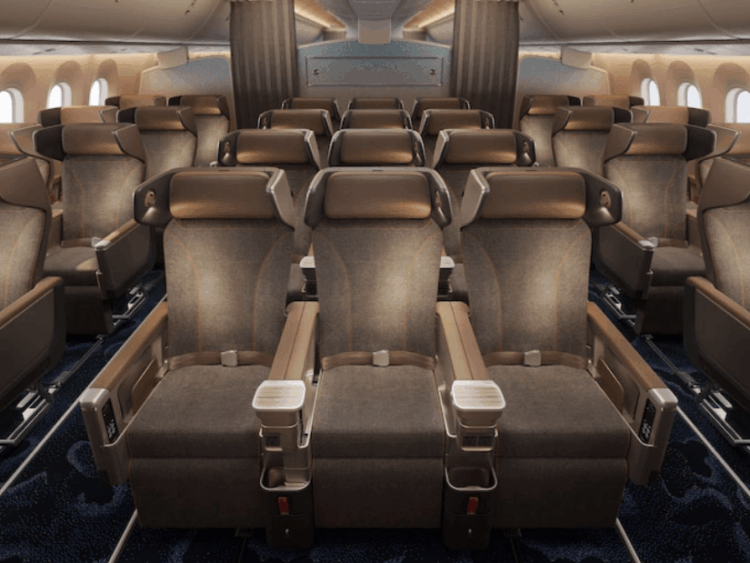 China Airlines Boeing 787 Premium Economy Class Kabine Copyright