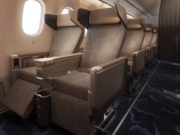 China Airlines Boeing 787 Premium Economy Class Sitz Vorne Copyright