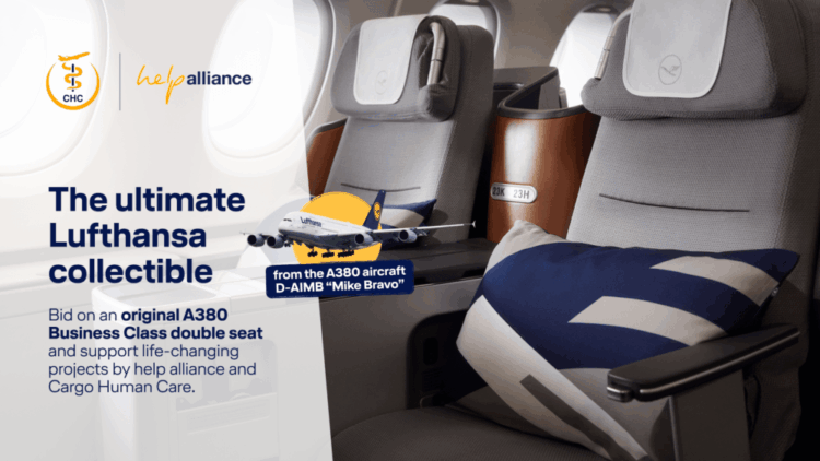 Lufthansa Airbus A380 Sitz Versteigerung Copyright