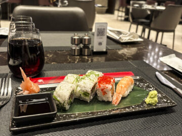 Qatar Airways Doha Al Mourjan Business Lounge The Garden Sushi
