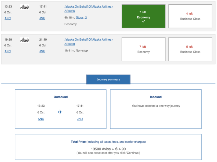 British Airways Club Alaska Airlines Milk Run As66 Juli 2026