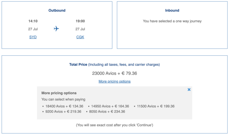 British Airways Club Praemienflug Qantas Economy Class Sydney Jakarta Juli 2026