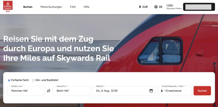 Emirates Skywards Rail Plattform