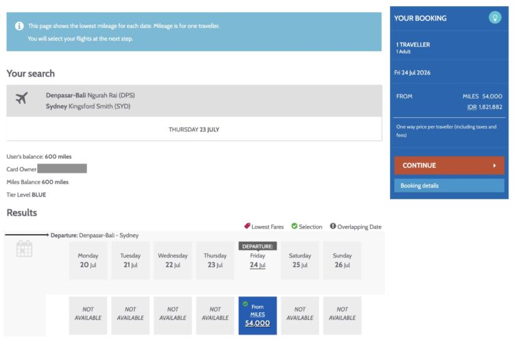 Garudamiles Praemienflug Garuda Indonesia Business Class Denpasar Sydney Juli 2026
