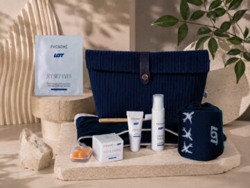 Lot Polish Airlines Business Class Neue Amenity Kits Dunkellot Polish Airlines