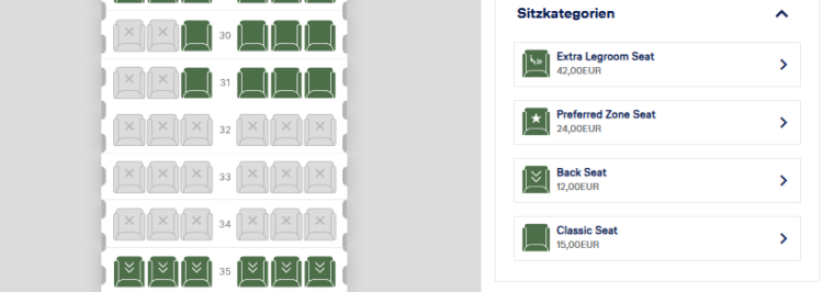 Lufthansa Group Back Seat Screenshot