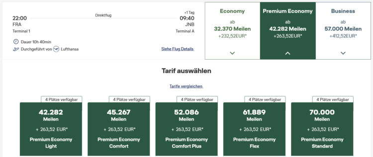 Miles And More Praemienflug Lufthansa Frankfurt Johannesburg 4
