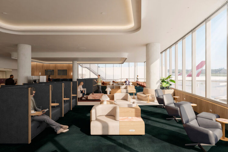 Qantas Neue International Business Lounge Sydney Sitze Copyright