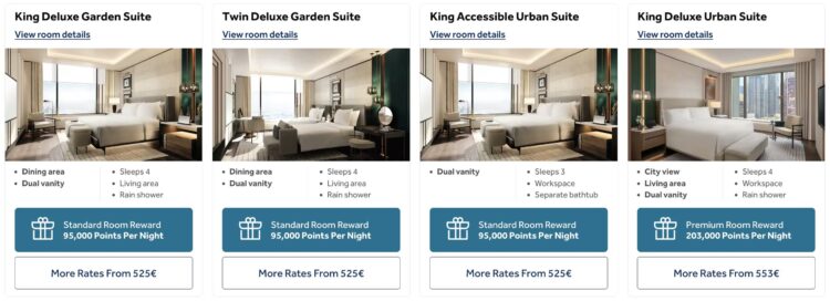 Waldorf Astoria Kuala Lumpur Hilton Punkte Zimmer Auswahl