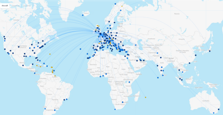 British Airways Streckennetz FlightConnections September 2026