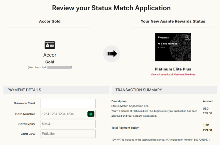 Kenya Airways Asante Rewards Status Match 4