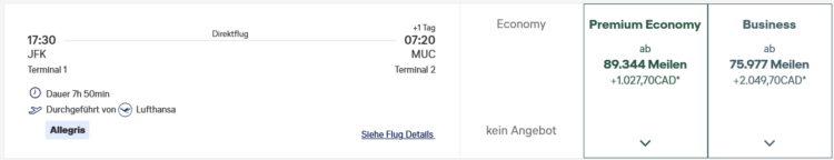 Miles And More Praemienflug Lufthansa Premium Economy Class New York Muenchen