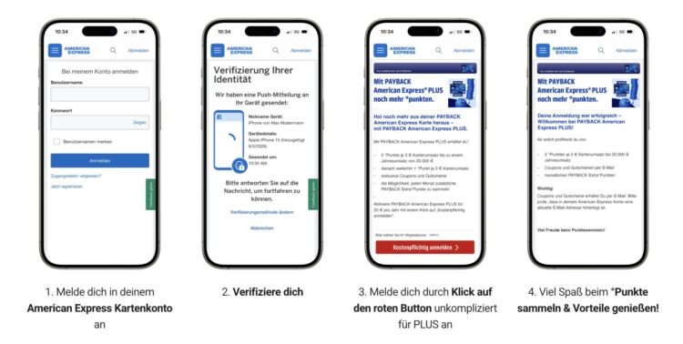 Payback American Express Plus Antragsstrecke Copyright