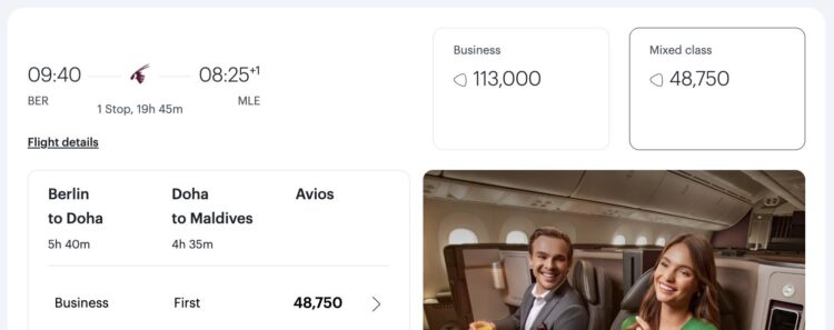 Qatar Airways Privilege Club Redemption Discounts August 2026 Business Class Berlin Doha Male