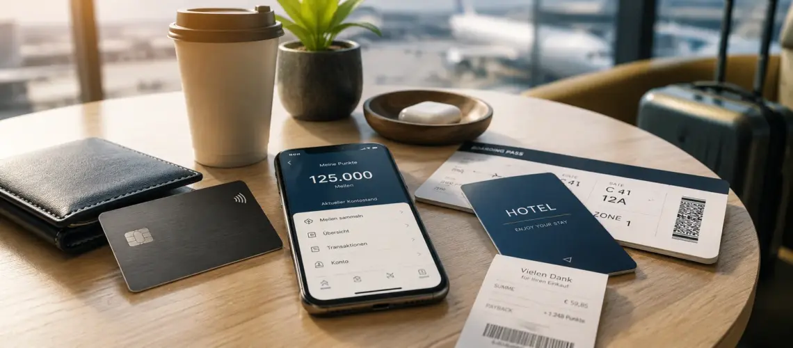 Slider Tisch Karte Boarding Pass Handy