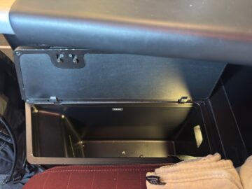 Swiss Business Class Airbus A350 Ablagefach