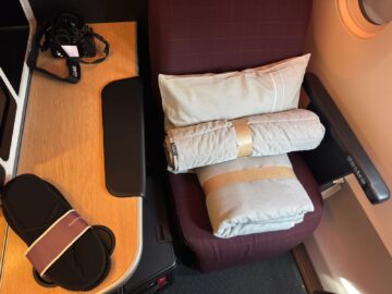 Swiss Business Class Airbus A350 Amenities