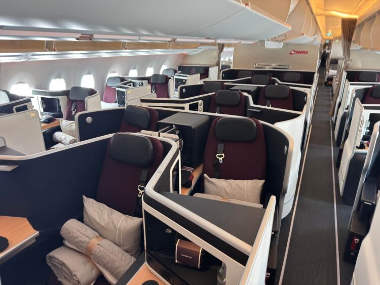Swiss Business Class Airbus A350 Kabine2